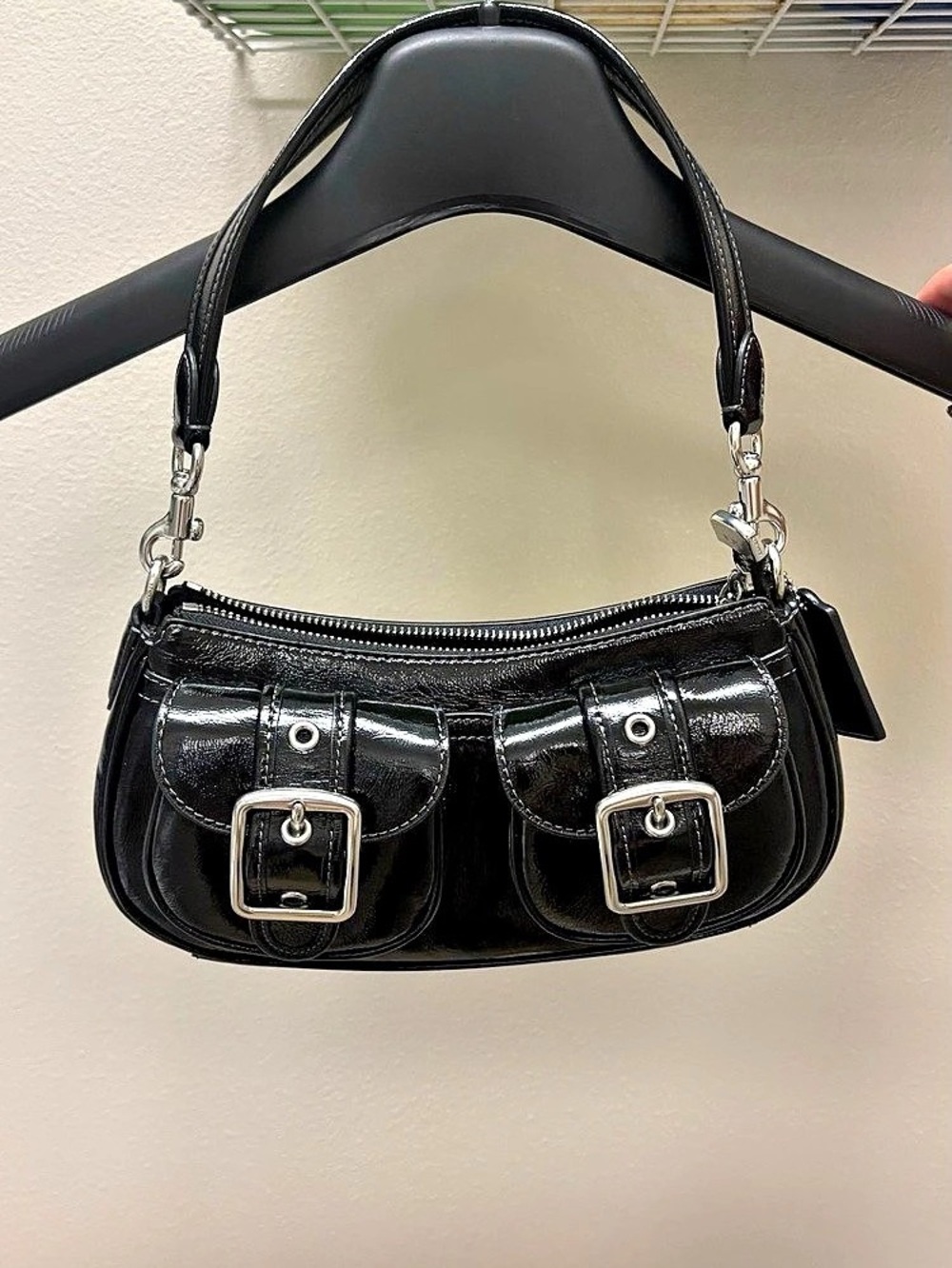 Coach Ashton  Shoulder Bag Black Patent